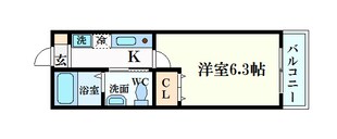 西宮駅 徒歩3分 8階の物件間取画像